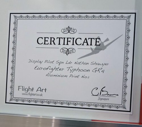 Aluminium Print: RAF Typhoon